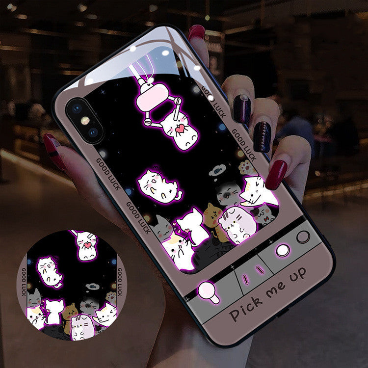 Compatible with Apple, Compatible with Apple , Cute Cartoon Girl Series Incoming Call LED Flashing Iphone12 Pro Max Phone Protective Case